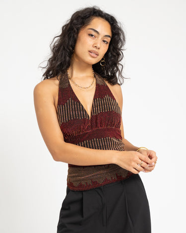 TILTIL Striped Dina Top Bordeaux - Things I Like Things I Love