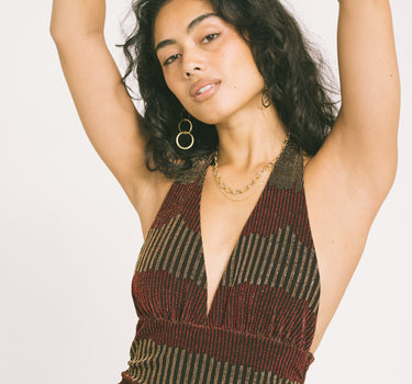 TILTIL Striped Dina Top Bordeaux - Things I Like Things I Love