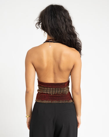 TILTIL Striped Dina Top Bordeaux - Things I Like Things I Love