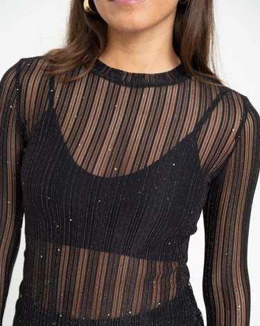 TILTIL Striped Glitter Mesh Black - Things I Like Things I Love