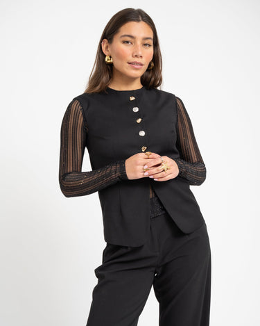 TILTIL Striped Glitter Mesh Black - Things I Like Things I Love