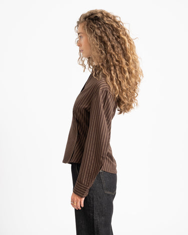 TILTIL Striped Liana Blouse Bruin - Things I Like Things I Love