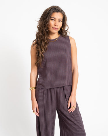 TILTIL Striped Lizzy Top Brown - Things I Like Things I Love
