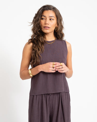 TILTIL Striped Lizzy Top Brown - Things I Like Things I Love
