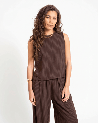 TILTIL Striped Lizzy Top Brown - Things I Like Things I Love
