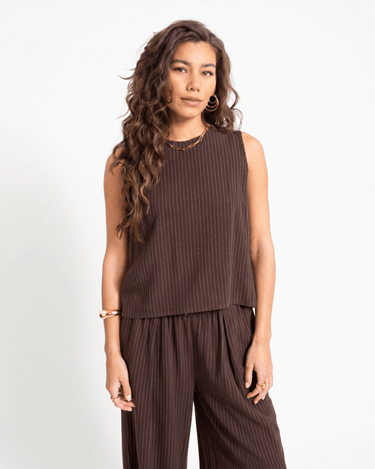 TILTIL Striped Lizzy Top Brown - Things I Like Things I Love
