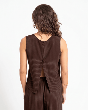 TILTIL Striped Lizzy Top Brown - Things I Like Things I Love
