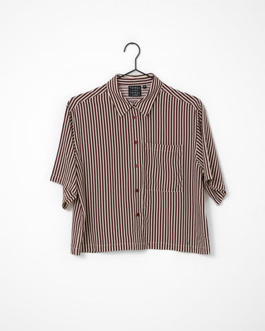 TILTIL Striped Loui Shirt Bordeaux - Things I Like Things I Love