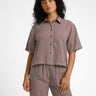 TILTIL Striped Loui Shirt Bordeaux - Things I Like Things I Love
