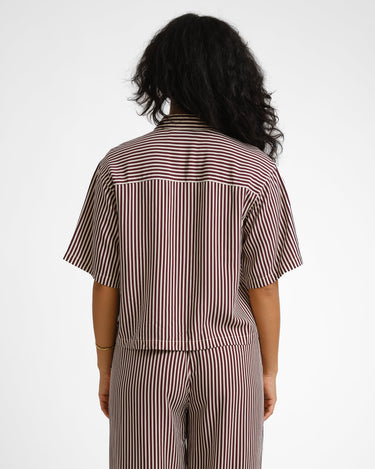 TILTIL Striped Loui Shirt Bordeaux - Things I Like Things I Love