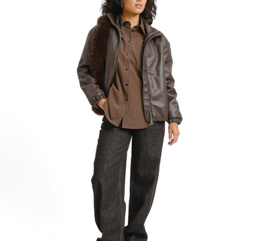 TILTIL Striped Quinty Blouse Brown - Things I Like Things I Love