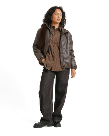 TILTIL Striped Quinty Blouse Brown - Things I Like Things I Love