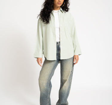 TILTIL Striped Quinty Blouse Light Green - Things I Like Things I Love