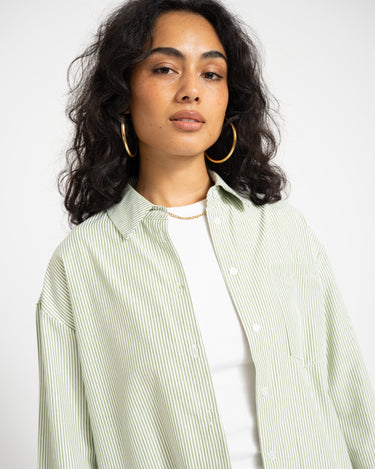 TILTIL Striped Quinty Blouse Light Green - Things I Like Things I Love