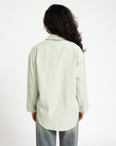 TILTIL Striped Quinty Blouse Light Green - Things I Like Things I Love