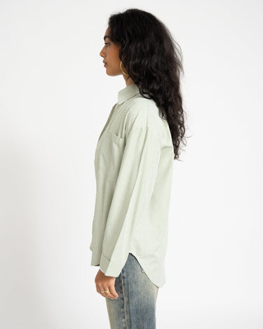 TILTIL Striped Quinty Blouse Light Green - Things I Like Things I Love
