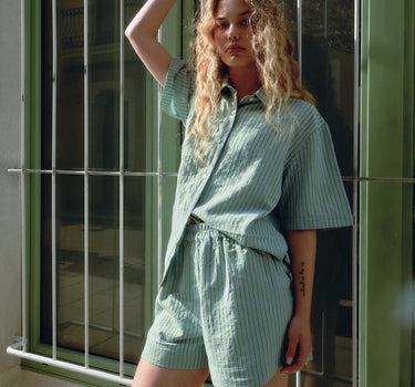 TILTIL Striped Silia Short Light Green - Things I Like Things I Love