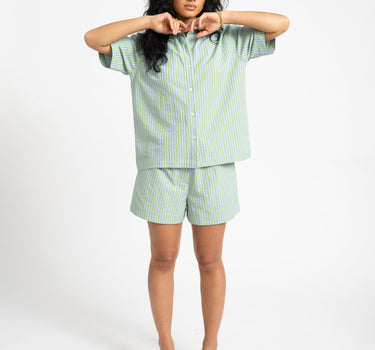 TILTIL Striped Silia Short Light Green - Things I Like Things I Love