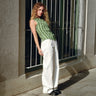 TILTIL Striped Ylva One Shoulder Green - Things I Like Things I Love