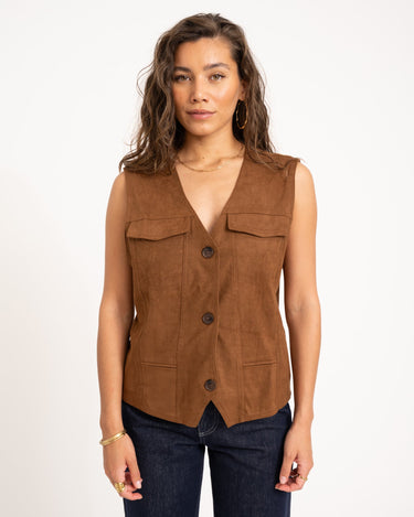 TILTIL Sue Gilet Cognac One Size - Things I Like Things I Love