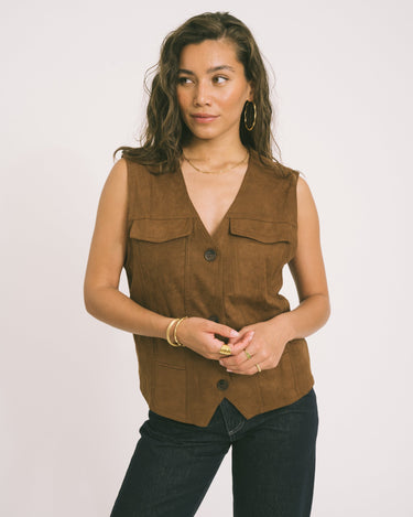 TILTIL Sue Gilet Cognac One Size - Things I Like Things I Love