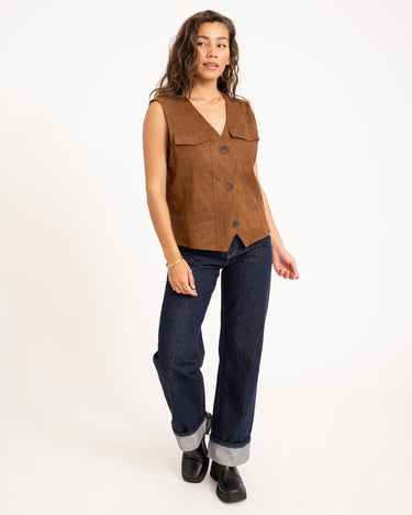 TILTIL Sue Gilet Cognac One Size - Things I Like Things I Love