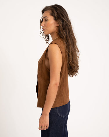 TILTIL Sue Gilet Cognac One Size - Things I Like Things I Love