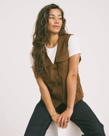 TILTIL Sue Gilet Cognac One Size - Things I Like Things I Love