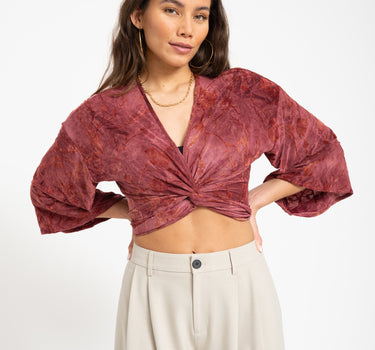 TILTIL Sunny Hibiscus Top Dark Pink - Things I Like Things I Love