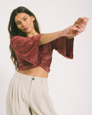 TILTIL Sunny Hibiscus Top Dark Pink - Things I Like Things I Love