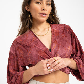 TILTIL Sunny Hibiscus Top Dark Pink - Things I Like Things I Love