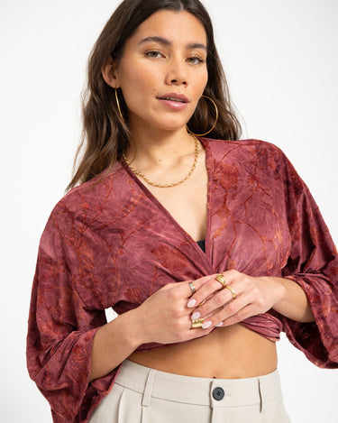 TILTIL Sunny Hibiscus Top Dark Pink - Things I Like Things I Love