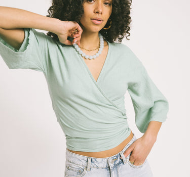 TILTIL Sunny Linen Top Mint One Size - Things I Like Things I Love
