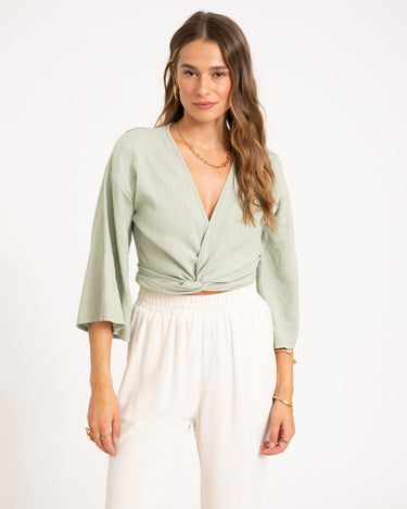 TILTIL Sunny Linen Top Salvia One Size - Things I Like Things I Love