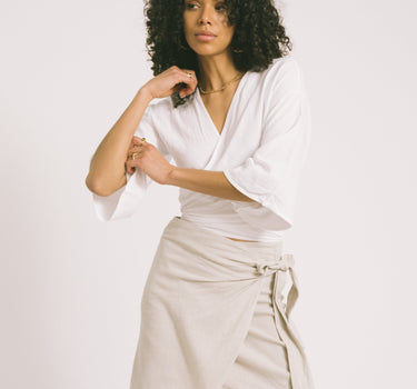 TILTIL Sunny Linen Top White One Size - Things I Like Things I Love