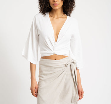 TILTIL Sunny Linen Top White One Size - Things I Like Things I Love