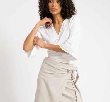 TILTIL Sunny Linen Top White One Size - Things I Like Things I Love