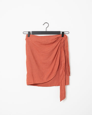 TILTIL Sunny Linen Wrap Skirt Pomegranate - Things I Like Things I Love