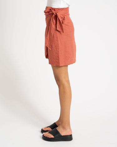 TILTIL Sunny Linen Wrap Skirt Pomegranate - Things I Like Things I Love