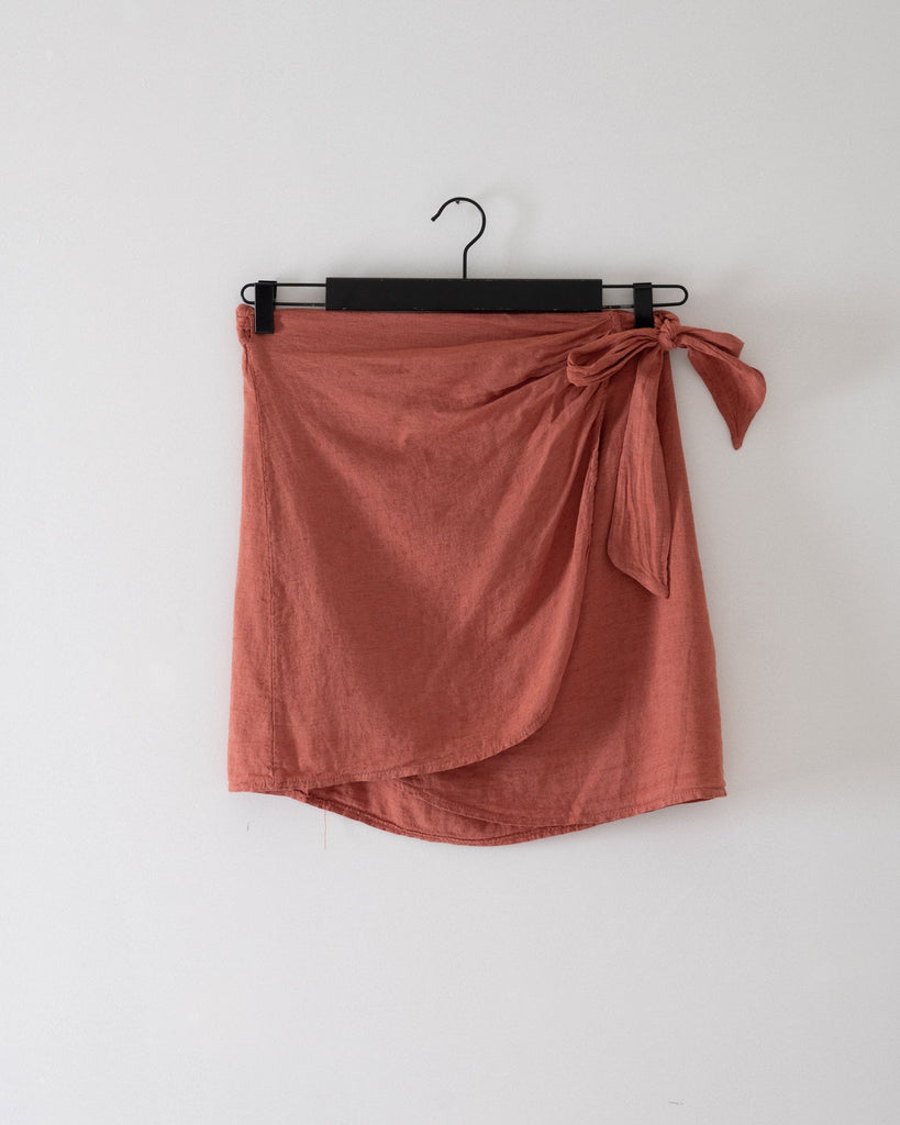 TILTIL Sunny Linen Wrap Skirt Pomegranate - Things I Like Things I Love