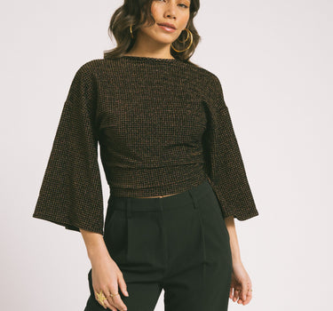 TILTIL Sunny Velvet Checkered Gold One Size - Things I Like Things I Love