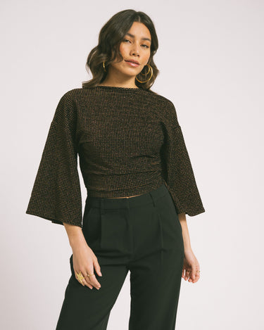 TILTIL Sunny Velvet Checkered Gold One Size - Things I Like Things I Love