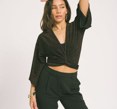 TILTIL Sunny Velvet Checkered Gold One Size - Things I Like Things I Love