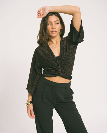 TILTIL Sunny Velvet Checkered Gold One Size - Things I Like Things I Love