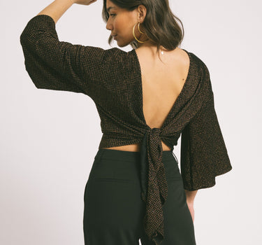 TILTIL Sunny Velvet Checkered Gold One Size - Things I Like Things I Love