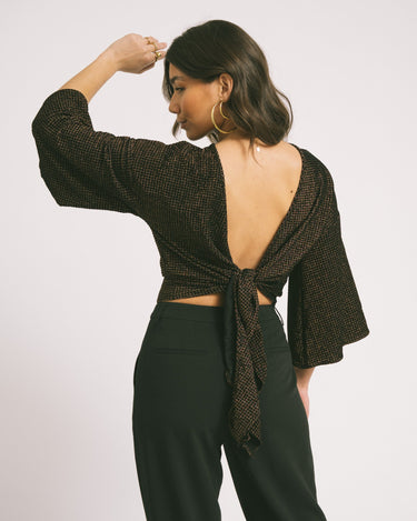 TILTIL Sunny Velvet Checkered Gold One Size - Things I Like Things I Love