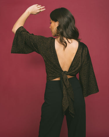 TILTIL Sunny Velvet Checkered Gold One Size - Things I Like Things I Love