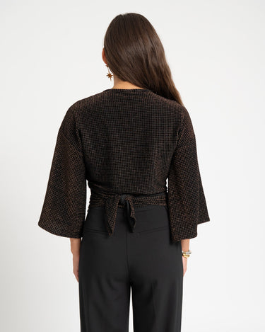 TILTIL Sunny Velvet Checkered Gold One Size - Things I Like Things I Love