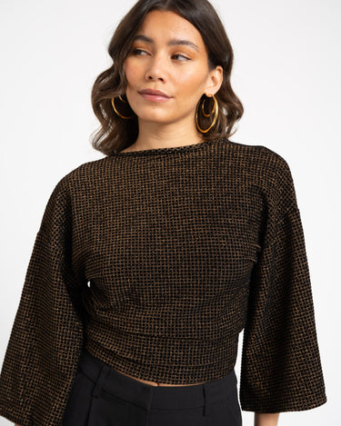 TILTIL Sunny Velvet Checkered Gold One Size - Things I Like Things I Love