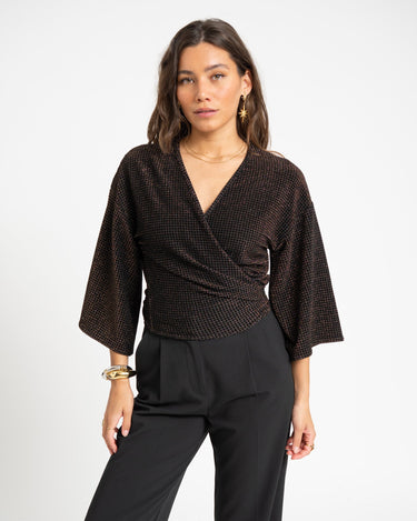 TILTIL Sunny Velvet Checkered Gold One Size - Things I Like Things I Love